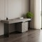 Homeroots 71" Gray Wood and Stainless Steel Computer Desk With Five Drawers 722400 - alternate 5
