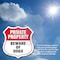 Signmission Private Property Shield Sign Beware Of D, 4 inch X 4 inch, Vinyl Decal, 2PK SHI-D-2PACK-4-440 - alternate 3