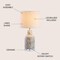 Jonathan Y Webb 23" Ceramic LED Table Lamp, Gray/White JYL3004A - alternate 5