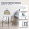Leisuremod Round 19.7 in W, 19.3 in L, MDF/Stainless Steel, White RSBL-19W - alternate 8