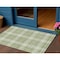 Homeroots 3' X 5' Artichoke Green Brown And Ivory Plaid Washable Indoor Outdoor Area Rug 597069 - alternate 1
