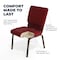 Flash Furniture 18.5"W Stack Church Chair in Burgundy Fabric, 4PK 4-XU-CH-60096-BY-GG - alternate 9