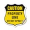 Signmission No Spray Shield Sign Caution Property Li, 18 Inch X 18 Inch, Vinyl Decal SHI-D-18-404 - alternate 1