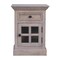 Homeroots 24" Gray Solid Wood And Glass Distressed Two Drawer Nightstand 651592 - alternate 1