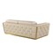 Homeroots 89" Beige And Gold Leather Sofa 551592 - alternate 4