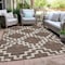 Homeroots 9' X 12' Brown And Ivory Geometric Washable Indoor Outdoor Area Rug 593760 - alternate 5