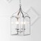 Jonathan Y Ruth 11" 4-light Traditional Classic Lantern Metal/Glass LED Pendant, Silver JYL7403B - alternate 5