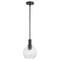 Vaxcel Marshall LED Compatible Matte Black Transitional Mini Pendant Ceiling Light Clear Glass Globe P0406 - alternate 1