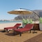 Leisuremod Chelsea Modern Outdoor Chaise Lounge Chair With Red Cushions CLBL-77R - alternate 6