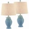 Jonathan Y Margie Wicker 20.5" Bohemian Rustic Iron LED Table Lamp, Blue, 2PK JYL4041B-SET2 - alternate 1