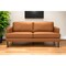Homeroots 72" Brown Polyester Sofa With Black Legs 396466 - alternate 4