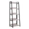 Homeroots 67" Natural and Black Metal Five Tier Ladder Bookcase 486298 - alternate 4
