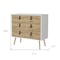 Homeroots 32" White and Natural Three Drawer Dresser 552269 - alternate 10