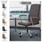 Leisuremod Evander Office Chair in Upholstered Leather and Iron Frame with Swivel and Tilt, Grey EO20GRL - alternate 3