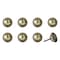 Homeroots Set of Eight Black And Off White Ceramic And Metal Drawer Pull Knobs, 8PK 544423 - alternate 4