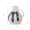 Homeroots 10" White And Blue Abstract Ceramic Amphora Jug Vase 608600 - alternate 2
