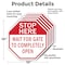 Signmission Stop Here Wait for Gate to Complete, 10 inch X 10 inch, Aluminum Metal Signs, 5PK OC-A-5Pack-10-136 - alternate 4