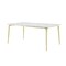 Homeroots 71" White and Gold Marble and Metal Dining Table 534373 - alternate 6