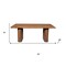 Homeroots 82" Brown Wood Double Pedestal Base Dining Table 661256 - alternate 2