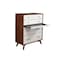 Homeroots 38" Brown and White Solid Wood Four Drawer Chest 524153 - alternate 7