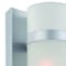 Homeroots Brushed Silver and White Glass Wall Sconce 398547 - alternate 2