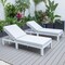 Leisuremod Chelsea Modern Outdoor White Chaise Lounge Chair With Light Grey Cushions CLW-77LGR2 - alternate 5