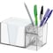 Acrimet Desktop Organizer Pencil, Pen, Paper, Clip, Caddy Holder (Plastic) (Paper Included) (Crystal Color) 954.3 - alternate 1