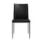 Armen Living Kash Upholstered Dining Chair in Black Faux Leather with Black Metal Legs - Set of 2 LCKASIBLK - alternate 5