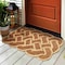 Jonathan Y Maeve Classic Coastal Scalloped Basketweave Coir Natural/Bleach 18 in. x 30 in. Door Mat (Set of 2) NRF100B-1830-S2 - alternate 3