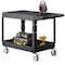Vevor Foldable Utility Service Cart 3 Shelf 165LBS with Swivel Lockable Wheels JY-UC02C-7849 - alternate 1