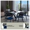 Leisuremod Ervilla Dining Chair in Black Steel Frame with Black Wicker Back in Navy Blue, 4PK ECBL-20BL-NBU4 - alternate 7