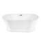 Kingston Brass 66-Inch Acrylic Oval Double Ended Pedestal Tub with Drain, No Faucet Drillings VTDE663124C427 - alternate 1
