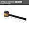 Us Weight Magnetic Wall Mount Retractable Belt Barrier, 33 ft., Black U2504 - alternate 3