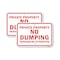 Signmission Private Property No Dumping Trespassers Will Be Pr, 18'' X 24'' 2 Signs, Heavy Gauge Aluminum, 2PK A-1824-2PACK-24845 - alternate 1