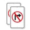 Signmission No Right Turn Graphic Only, 12'' X 18'' 2 Signs, Heavy Gauge Aluminum, 2PK A-1218-2PACK-23592 - alternate 1