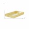 Homeroots 16in Gold Rectangular Wood Handmade Tray With Handles 483290 - alternate 4