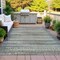 Homeroots 5' X 8' Pewter And Charcoal Striped Washable Indoor Outdoor Area Rug 631504 - alternate 7