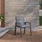 Leisuremod Chelsea Modern Patio Dining Armchair in Aluminum with Removable Cushions, Black, 4PK CC20BL-BL4 - alternate 6