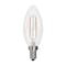 Bulbrite 40w Equivalent Dimmable B11 Vintage Edison Clear LED Light Bulb Candelabra (E12) Base, 4000K, 8PK 861629 - alternate 3