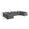 Homeroots Dark Gray Italian Leather Power Reclining U Shaped Eight Piece Corner Sectional With Console 632560 - alternate 8
