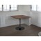 Homeroots 35" Natural and Black Wood and Steel Pedestal Base Square Dining Table 602240 - alternate 3