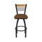 Holland Bar Stool Co Eleanor 36in Swivel Extra Tall Bar Stool, Black Wrinkle Finish, Medium Back and Canter Thatch Seat 880 - alternate 5