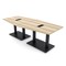 Skutchi Designs Hexagon Conference Table With Power Unit, 48 in W, 96 in L, Brown HAR-HEX.IR-48X96-DOU.BK-K525-EBLK - alternate 1