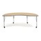Flash Furniture Commercial Adjustable Height Kidney Activity Table with Locking Casters-LT NAT XU-A4872-KIDNY-LTNAT-T-P-CAS-GG - alternate 6