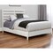 Homeroots White Slat Back Solid Wood King Bed Frame 524802 - alternate 1