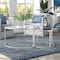 Homeroots Set of Two 35" Silver Glass And Steel Round Nested Coffee Tables 520945 - alternate 4