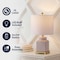 Jonathan Y Cleo 21.5 in. Transitional Glam Square Ginger Jar Ceramic and Metal LED Table Lamp, Red/White JYL3043C - alternate 6