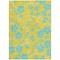 Homeroots 5' X 8' Yellow And Aqua Floral Washable Indoor Outdoor Area Rug 600055 - alternate 6