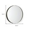 Homeroots 24" Gold Metal Round Accent Mirror 607279 - alternate 3