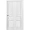 Sartodoors Sliding Closet Bi-fold Doors, Lucia 31 White Silk, Sturdy Tracks Moldings Trims Hardware Set, Woo LUCIA1431BF-BEM-72 x 96 (2* 36x96) - alternate 1
